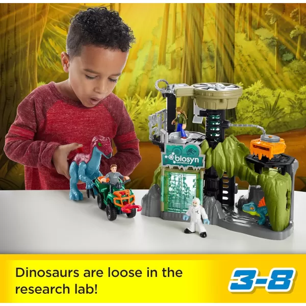 Imaginext Jurassic World Dinosaur Lab Playset with Owen Grady Maisie amp Dr Grant Figures Therizinosaurus amp Dimetrodon Ages 3 Years Amazon ExclusiveImaginext Jurassic World Dinosaur Lab Playset with Owen Grady Maisie amp Dr Grant Figures Therizinosaurus amp Dimetrodon Ages 3 Years Amazon Exclusive
