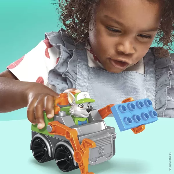 Mega Bloks PAW Patrol Rockys City Recycling Truck Building Toys for Toddlers 3 years and up 11 PiecesMega Bloks PAW Patrol Rockys City Recycling Truck Building Toys for Toddlers 3 years and up 11 Pieces