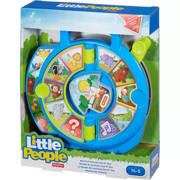 FisherPrice Little People Toddler Learning Toy World of Animals See N Say with Music and Sounds for Ages 18 Months