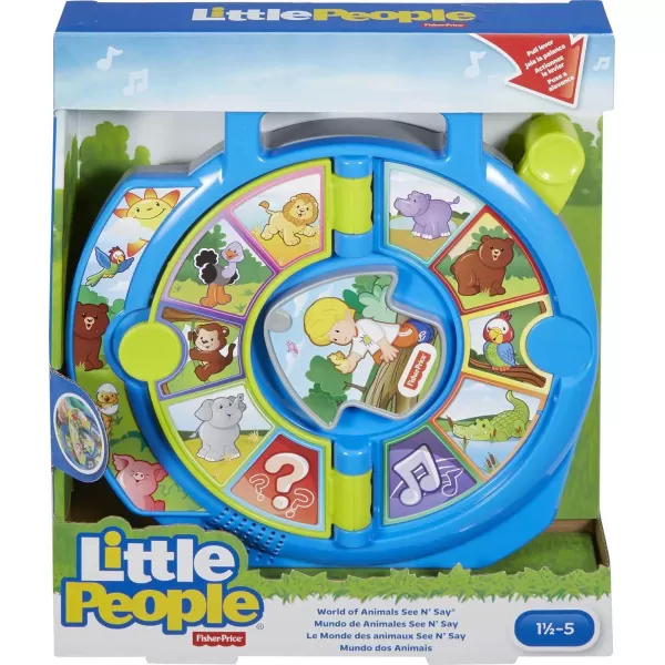 FisherPrice Little People Toddler Learning Toy World of Animals See N Say with Music and Sounds for Ages 18 Months