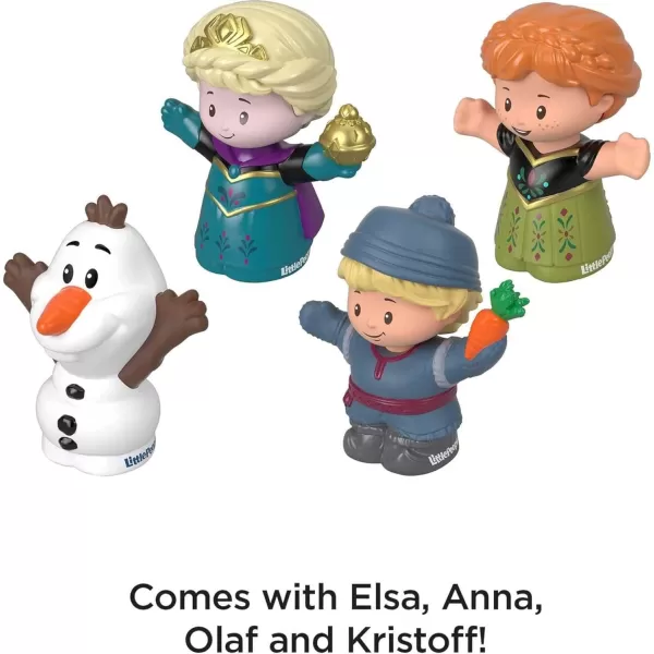 FisherPrice Little People Toddler Toys Disney Frozen Elsa ampamp Friends Figure Set with Anna Kristoff ampamp Olaf for Ages 18 Months4Pack