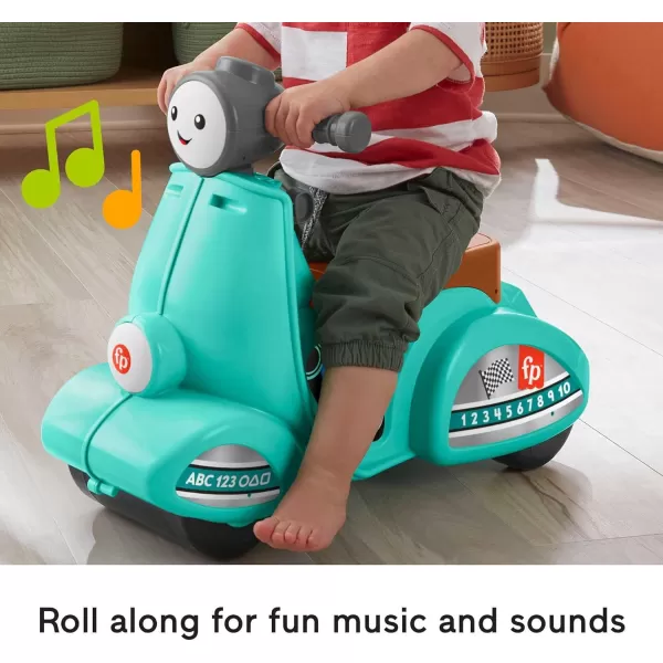 FisherPrice Toddler RideOn Toy Laugh ampamp Learn Smart Stages Cruise Along Scooter with Lights Music ampamp Learning for Infants Ages 1 Years Amazon ExclusiveGreen
