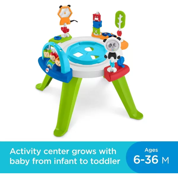 imageFisherPrice Baby to Toddler Toy 3in1 Spin ampamp Sort Activity Center and Play Table with 10 Activities Happy DotsActivity Center