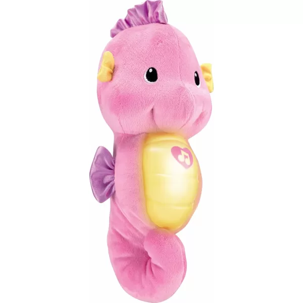 imageFisherPrice Musical Baby Toy Soothe ampamp Glow Seahorse Pink Plush Sound Machine with Lights ampamp Volume Control for NewbornsPink Retail Packaging