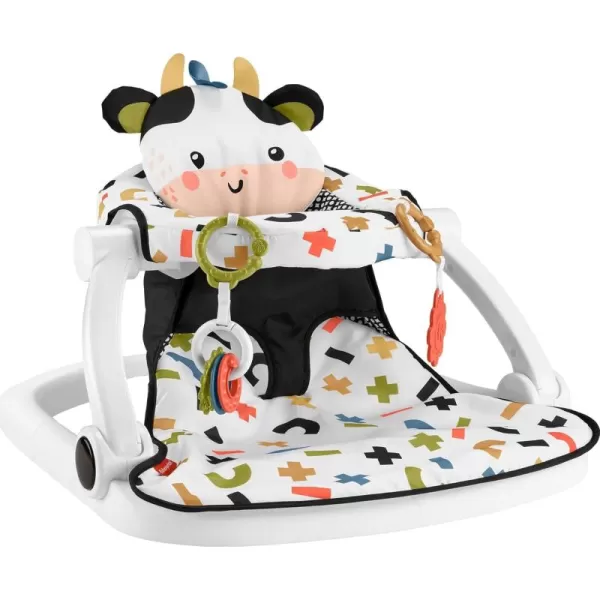 imageFisherPrice Portable Baby Chair SitMeUp Floor Seat with Developmental Toys ampamp Machine Washable Seat Pad FroggyCow
