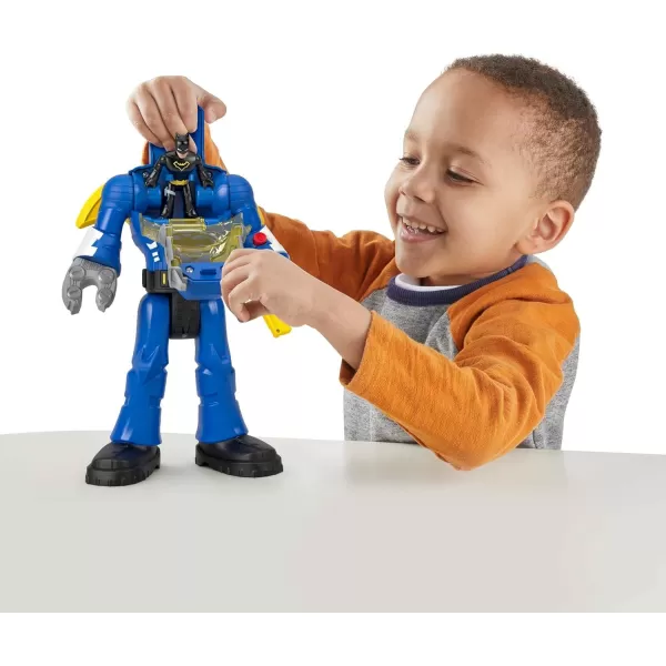 imageFisherPrice Imaginext DC Super Friends Batman Toys Insider ampamp Exo Suit 12Inch Robot with Lights Sounds ampamp Figure for Kids Ages 3 YearsBlue
