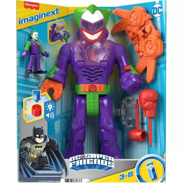 imageFisherPrice Imaginext DC Super Friends Batman Toys Insider ampamp Exo Suit 12Inch Robot with Lights Sounds ampamp Figure for Kids Ages 3 YearsGreen