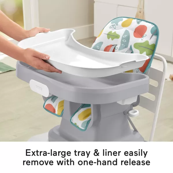 imageFisherPrice Baby to Toddler High Chair SpaceSaver Simple Clean Portable Dining Seat ampamp Booster with Washable Deep Tray ampamp Liner PearfectionPearfection