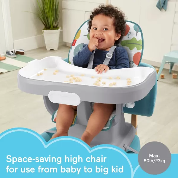 imageFisherPrice Baby to Toddler High Chair SpaceSaver Simple Clean Portable Dining Seat ampamp Booster with Washable Deep Tray ampamp Liner PearfectionPearfection