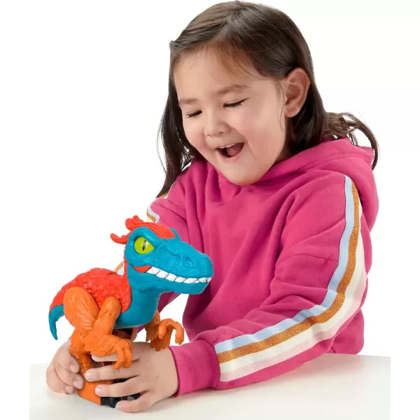 imageFisherPrice Imaginext Jurassic World Dominion Dinosaur Toy Pyroraptor XL Poseable 10Inch Figure for Pretend Play Kids Ages 3 YearsPyroraptor