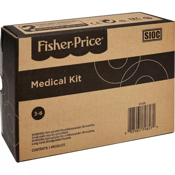imageFisherPrice Preschool Pretend Play Medical Kit 7Piece Doctor Bag Dress Up Toys for Kids Ages 3 YearsMedical Kit
