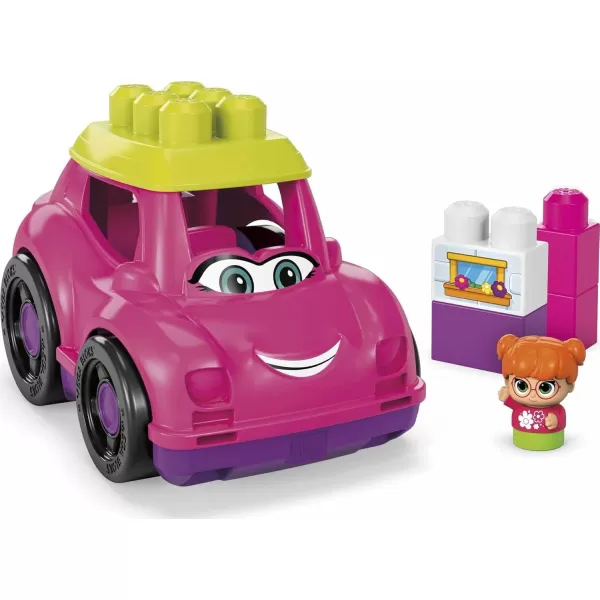 imageMega BLOKS First Builders Toddler Building Blocks Toy Set Catie Convertible with 6 Pieces and Storage 1 Figure Pink Ages 1 YearsCatie Convertible