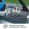 imagePower Wheels Jurassic World Dino Damage Jeep Wrangler RideOn Toy with Lights Sounds and Dinosaur Toy MultiTerrain Traction Preschool Toy Seats 2Jurassic World Jeep