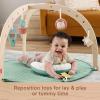 imageFisherPrice Baby Playmat Wooden Lay ampamp Play Deluxe Activity Gym with Wood Frame ampamp Tummy Time Developmental Toys for Newborns 0 Months