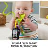 imageFisherPrice Baby Travel Toy Laugh ampamp Learn Play ampamp Go Activity Keys with Learning Music Teether ampamp Mirror for Infants Ages 6 Months