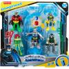 imageFisherPrice Imaginext DC Super Friends Preschool Toys Batman Battle Multipack 9Piece Figure Set with LightUp Backpack for Ages 3 Years