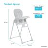 imageFisherPrice by Dream On Me Tiny Bites High Chair Seven Adjustable Height Positions Baby High Chair Easy Quick Fold Travel High Chair Lightweight Easy to Clean Portable High ChairCloud Grey