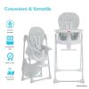 imageFisherPrice by Dream On Me Tiny Bites High Chair Seven Adjustable Height Positions Baby High Chair Easy Quick Fold Travel High Chair Lightweight Easy to Clean Portable High ChairCloud Grey