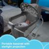 imageFisherPrice Portable Baby Crib Soothing View Projection Bassinet with Lights Music Vibrations ampamp Slim Fold for Newborns 0 Months Pencil StrokesPencil Strokes