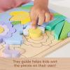 imageFisherPrice Preschool Toy Wooden Flower Jigsaw Puzzle 38Piece Wood Stacking Set for Developmental Play Ages 3 Years