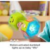 imageFisherPrice Baby ampamp Toddler Toy Laugh ampamp Learn Countin Reps Dumbbell Rattle with Learning Lights ampamp Music for Infants Ages 6 Months