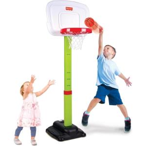 imageFisherPriceHoopsBasketball Sturdy ampamp Durable Kids Shoot Hoops Basketball Games Easy Assembly Adjustable Heights Ages 15