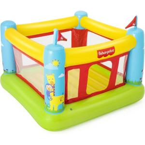 imageFisherPrice Bouncetastic Inflatable Bouncer  Indoor and Outdoor Bounce House for Kids  Great for Ages 3