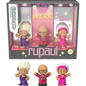 imageLittle People Collector Rupaul Special Edition Figure Set in Display Gift Package for Adults ampamp Fans 3 Figurines