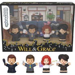 imageLittle People Collector Will and Grace TV Series Special Edition Set for Adults ampamp Fans 4 Figures in a Display Package
