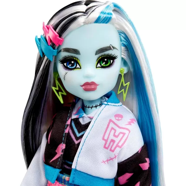 Monster High Doll Frankie Stein with Blue ampamp Black Streaked Hair in Signature Look with Fashion Accessories ampamp Pet Dog WatzieOriginal Look