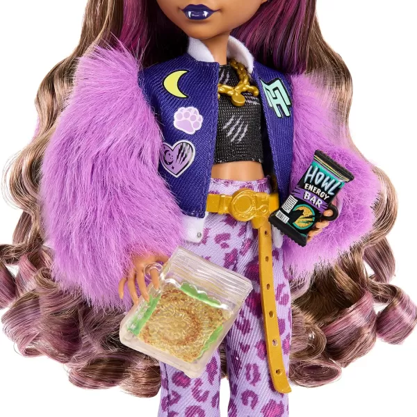 Monster High Clawdeen Wolf Doll with Pet Dog Crescent and Accessories like Backpack Planner Snacks and MoreMonster High Clawdeen Wolf Doll with Pet Dog Crescent and Accessories like Backpack Planner Snacks and More