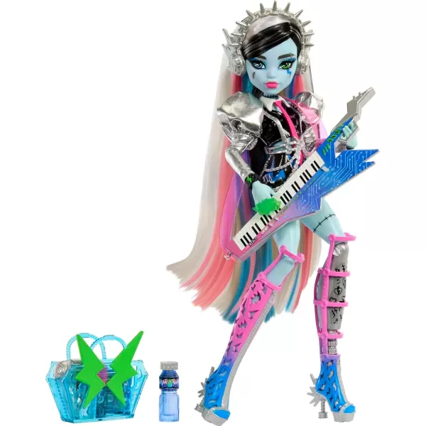 Monster High Doll Amped Up Frankie Stein Rockstar with Instrument and PerformanceThemed Accessories Like Headphones Amazon ExclusiveMonster High Doll Amped Up Frankie Stein Rockstar with Instrument and PerformanceThemed Accessories Like Headphones Amazon Exclusive