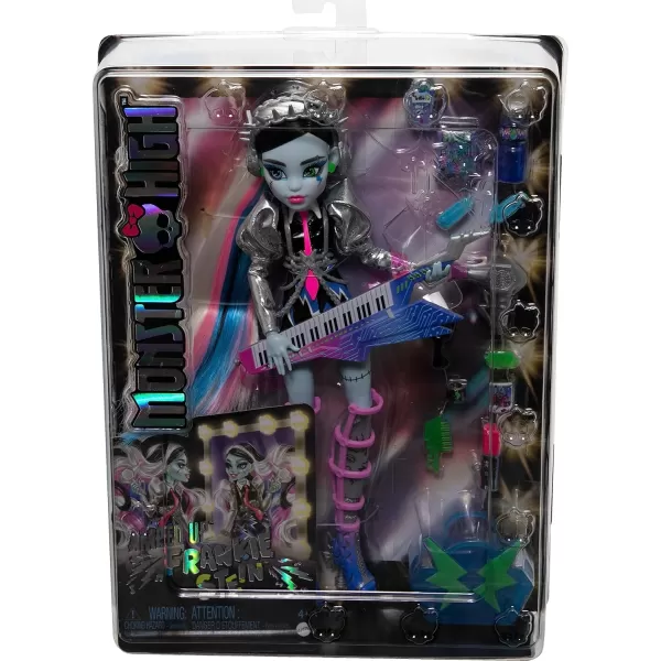 Monster High Doll Amped Up Frankie Stein Rockstar with Instrument and PerformanceThemed Accessories Like Headphones Amazon ExclusiveMonster High Doll Amped Up Frankie Stein Rockstar with Instrument and PerformanceThemed Accessories Like Headphones Amazon Exclusive