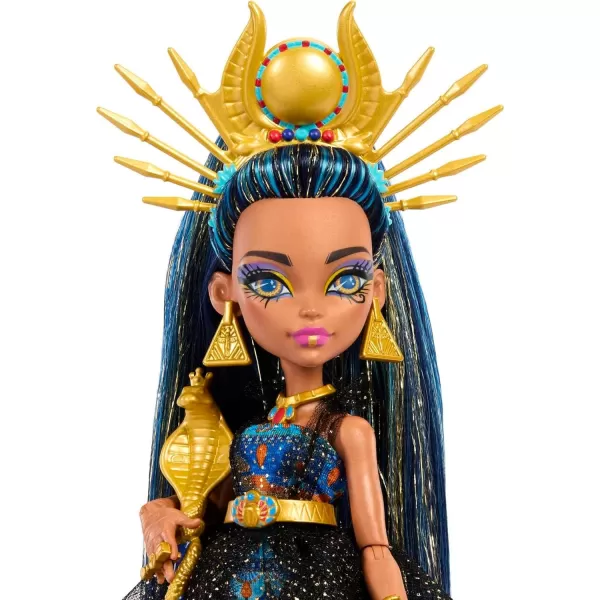 Monster High Cleo De Nile Doll in Monster Ball Party Dress with Themed Accessories Like a ScepterCleo