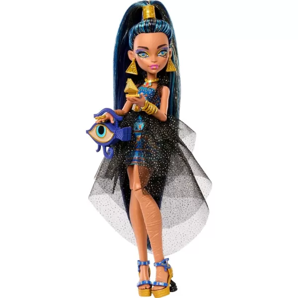 Monster High Cleo De Nile Doll in Monster Ball Party Dress with Themed Accessories Like a ScepterCleo