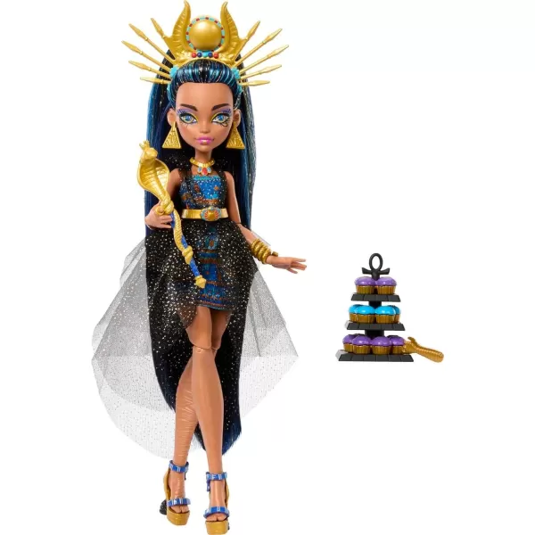 Monster High Cleo De Nile Doll in Monster Ball Party Dress with Themed Accessories Like a ScepterCleo