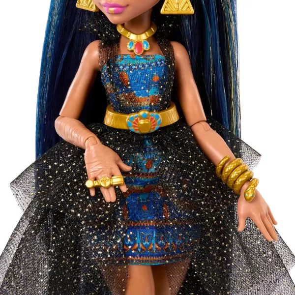 Monster High Cleo De Nile Doll in Monster Ball Party Dress with Themed Accessories Like a ScepterCleo