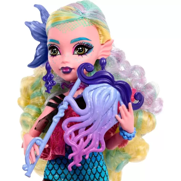 Monster High Cleo De Nile Doll in Monster Ball Party Dress with Themed Accessories Like a ScepterLagoona