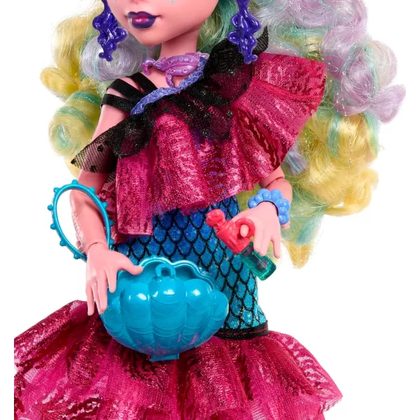 Monster High Cleo De Nile Doll in Monster Ball Party Dress with Themed Accessories Like a ScepterLagoona