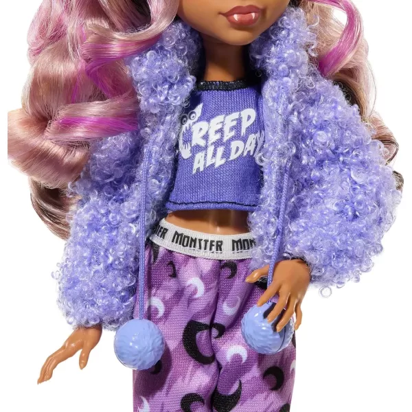 Monster High Doll Clawdeen Wolf Creepover Party Set with Pet Dog Crescent Sleepover Clothes and AccessoriesMonster High Doll Clawdeen Wolf Creepover Party Set with Pet Dog Crescent Sleepover Clothes and Accessories