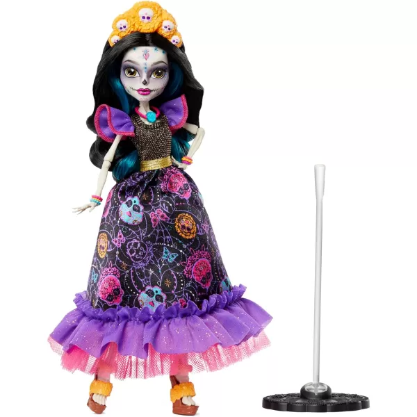 Monster High Doll Skelita Calaveras Da De Muertos Collectible with Displayable Packaging Colorful Fashion with Traditional DetailsMonster High Doll Skelita Calaveras Da De Muertos Collectible with Displayable Packaging Colorful Fashion with Traditional Details