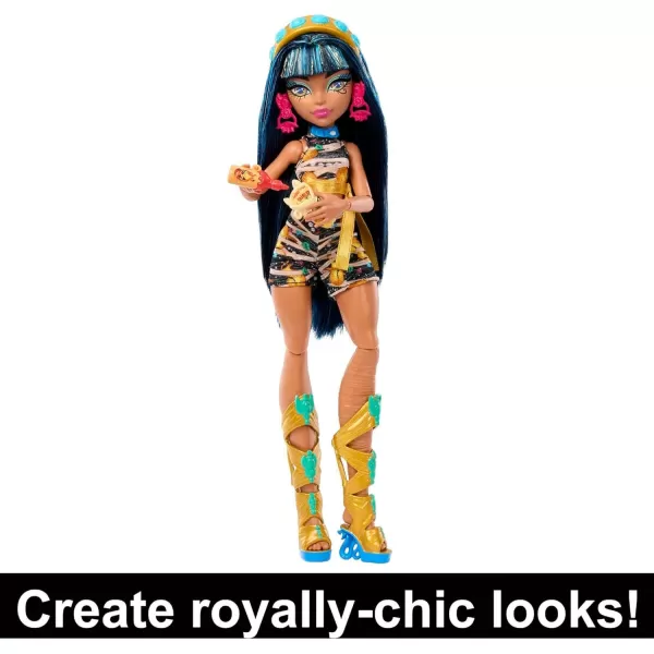 Monster High Doll and Fashion Set Cleo De Nile with DressUp Locker and 19 Surprises Skulltimate SecretsBlackMonster High Doll and Fashion Set Cleo De Nile with DressUp Locker and 19 Surprises Skulltimate SecretsBlack