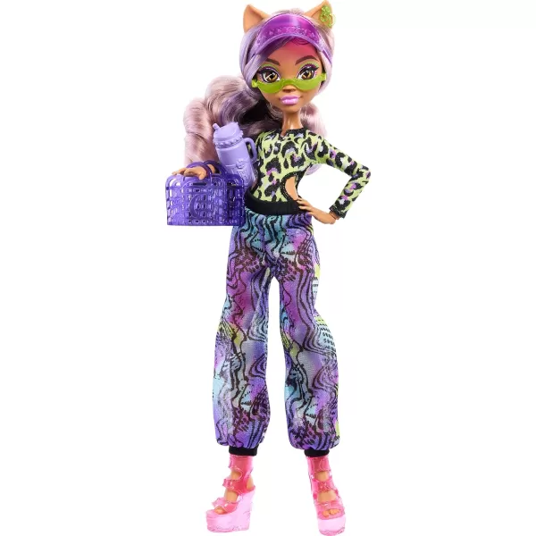 Monster High Scareadise Island Heath Burns Doll with Flame Hoodie Swim Trunks and Beach Accessories Like SunglassesClawdeen