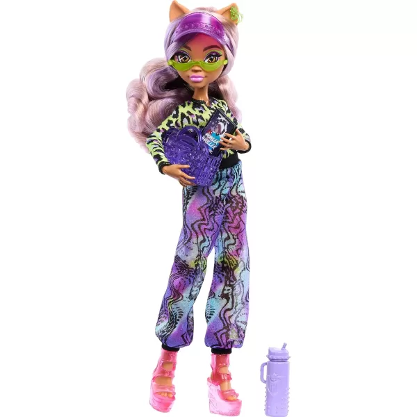 Monster High Scareadise Island Heath Burns Doll with Flame Hoodie Swim Trunks and Beach Accessories Like SunglassesClawdeen