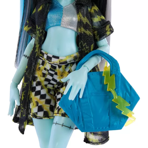 Monster High Scareadise Island Heath Burns Doll with Flame Hoodie Swim Trunks and Beach Accessories Like SunglassesFrankie