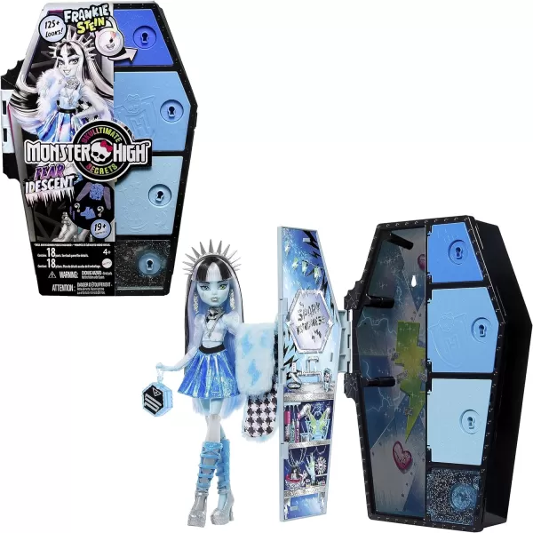 Monster High Skulltimate Secrets Fearidescent Series Doll amp Accessories Draculaura DressUp Locker amp 19 Surprises For 4 years and olderFrankie