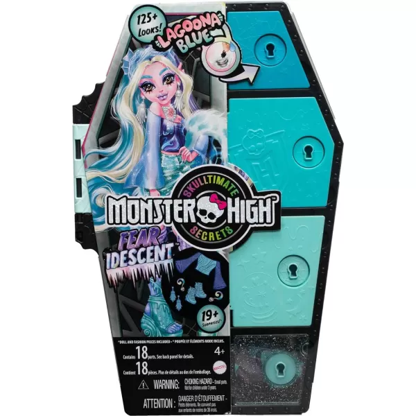 Monster High Skulltimate Secrets Fearidescent Series Doll amp Accessories Draculaura DressUp Locker amp 19 Surprises For 4 years and olderLagoona