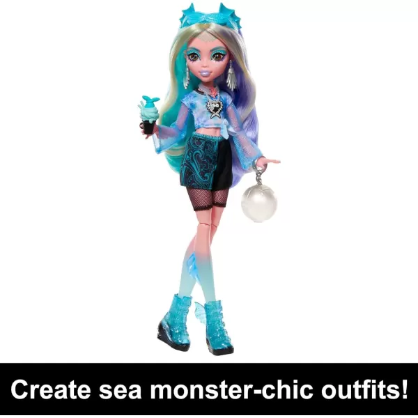 Monster High Skulltimate Secrets Fearidescent Series Doll amp Accessories Draculaura DressUp Locker amp 19 Surprises For 4 years and olderLagoona