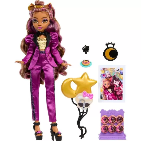 Monster High Cleo De Nile Doll in Monster Ball Party Dress with Themed Accessories Like a ScepterClawdeen