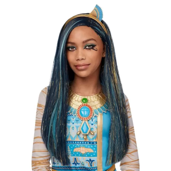 Spirit Halloween Monster High Kids Cleo De Nile Wig  Officially Licensed  Monster High Accessories  Cosplay  Monster High CostumesSpirit Halloween Monster High Kids Cleo De Nile Wig  Officially Licensed  Monster High Accessories  Cosplay  Monster High Costumes